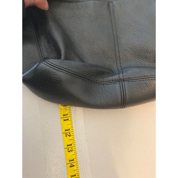 Brighton Black Pebbled Leather Shoulder Bag Braided Strap & Zebra Print Wallet - Picture 12 of 16